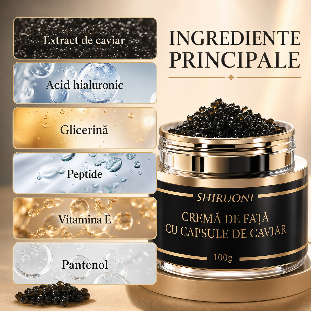 Cremă cu Caviar Anti Îmbătrănire