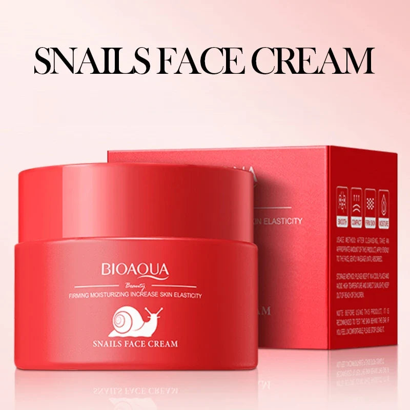 Cremă BIOAQUA cu extract de melc pentru fermitate, elasticitate și hidratare